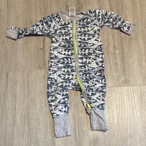 Bonds Gray and Blue Patterned Footie